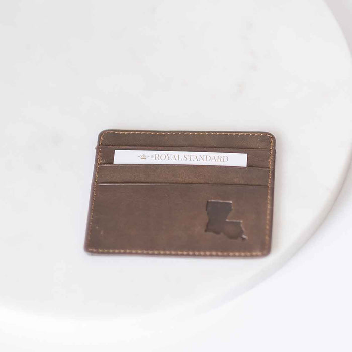 Louisiana Leather Embossed Slim Wallet