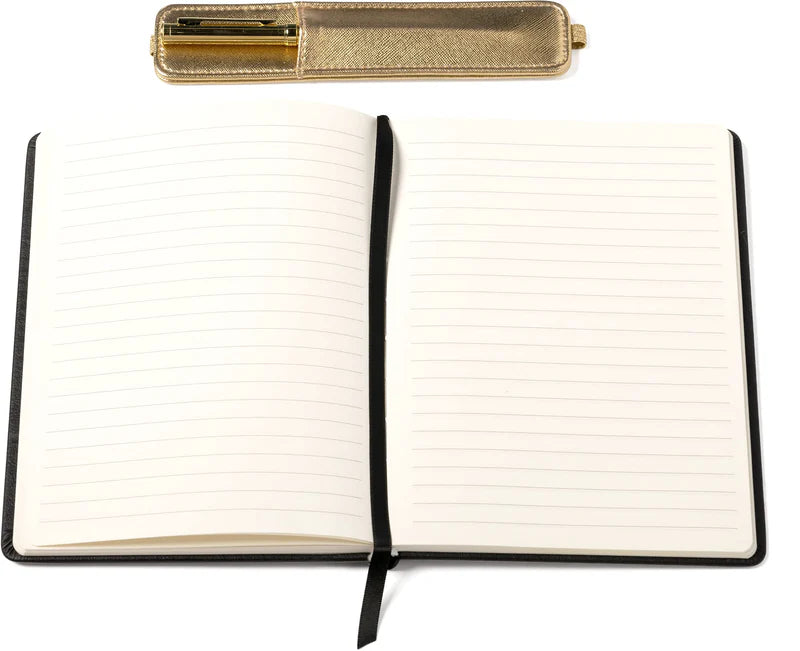 Black Journal with Pen Holder