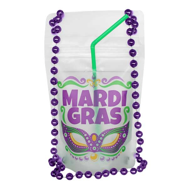 Mardi Gras Wearable Drink Pouch
