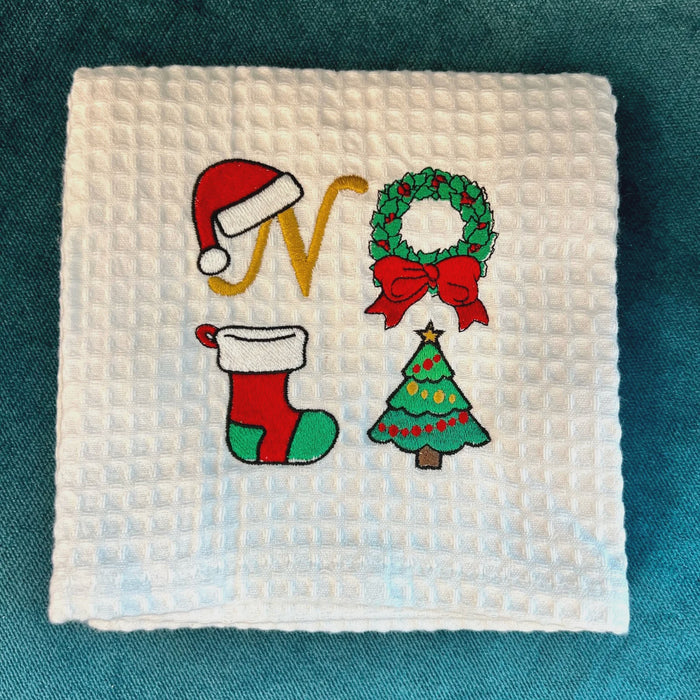 NOLA Christmas Waffle Towel