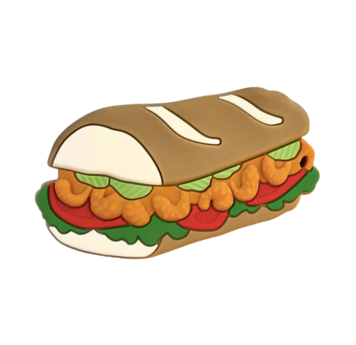 Shrimp Poboy Silicone Teether