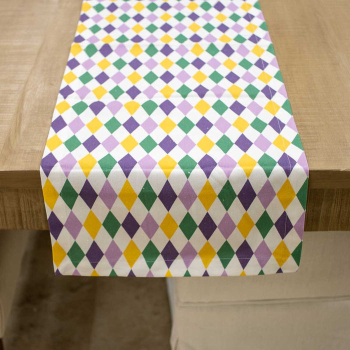Mardi Gras Harlequin Table Runner