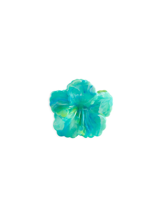 Hibiscus Claw Clip - Green