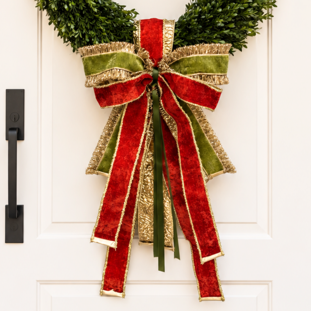 Gilded Holly Sash &amp; Bow