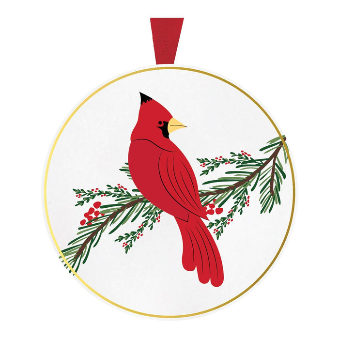 Cardinal Circle Ornament