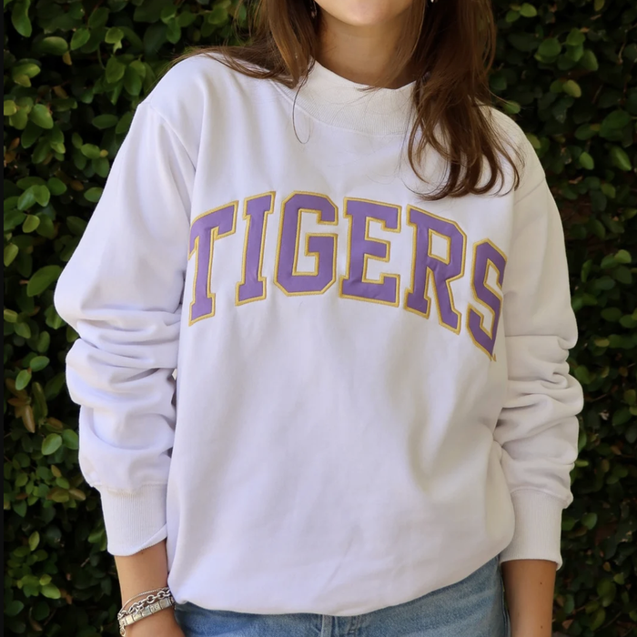 Tigers Mockneck Sweatshirt White
