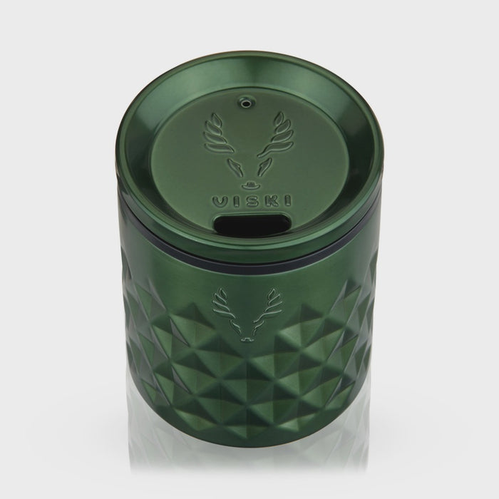 Paragon Ceramic Coated Rocks Tumbler with Lid Satin Green