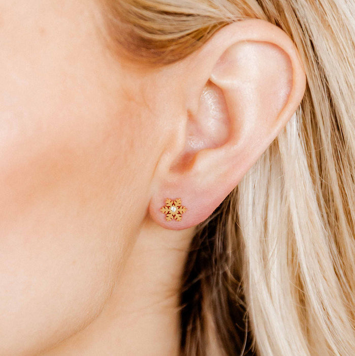 Screwback Stud - Snowflake