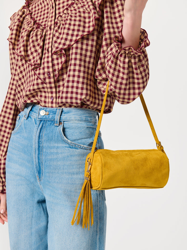 Kylie Barrel Shoulder Bag - Mustard