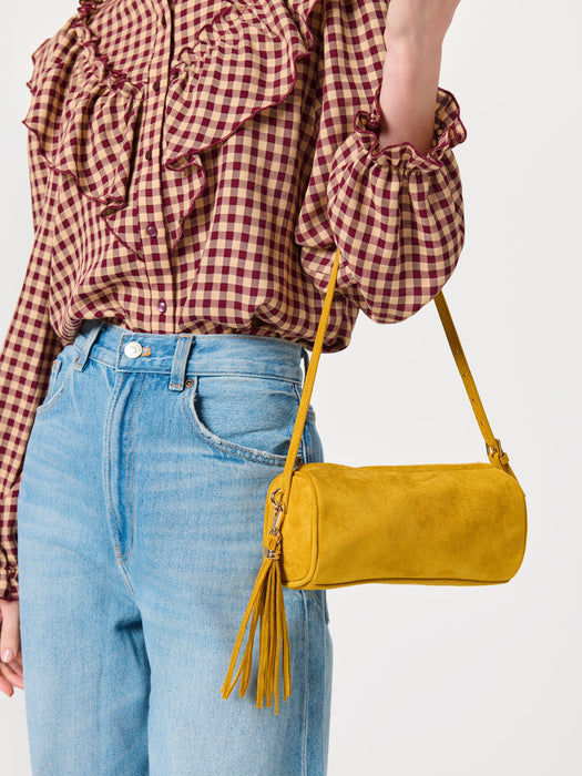 Kylie Barrel Shoulder Bag - Mustard