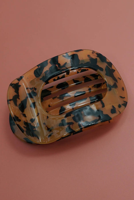 Tortoise Jumbo Lay Flat Oval Hair Claw Clip