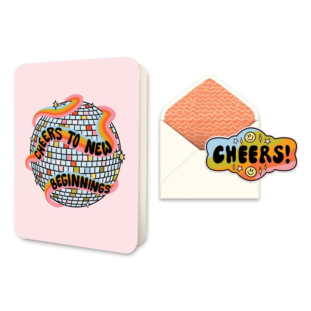Cheers to New Beginnings Deluxe Greeting Card