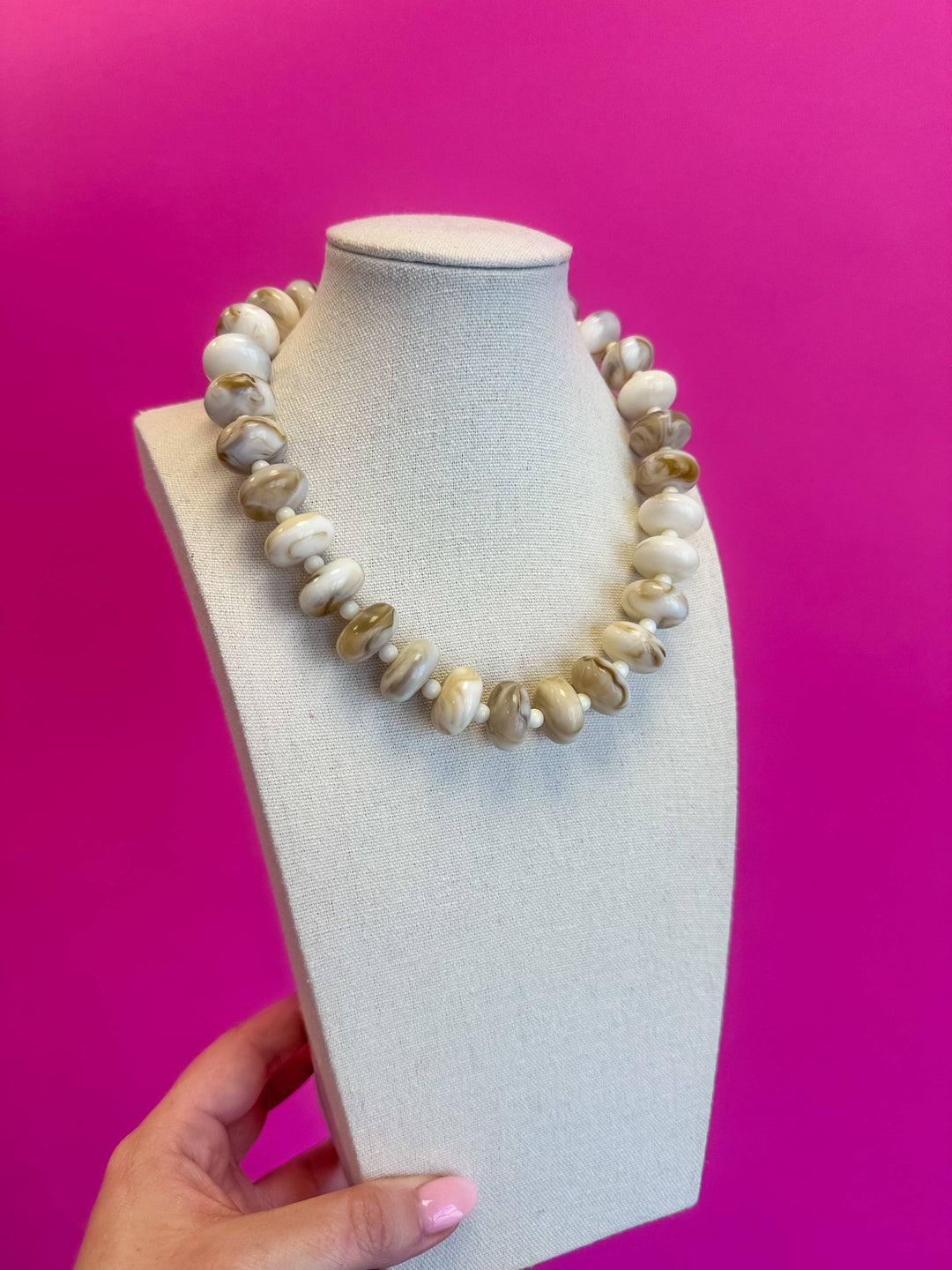 Bone - Circle Bauble Ball Necklace