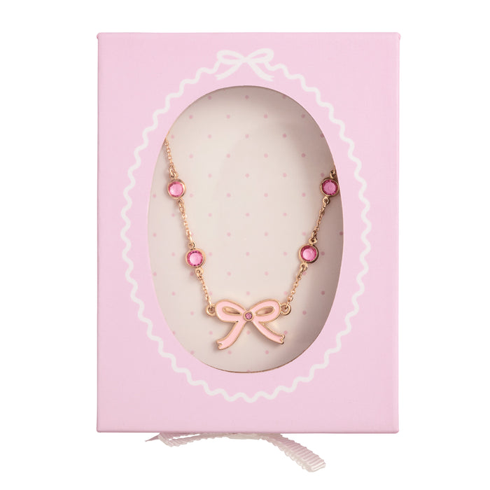 Bow Rhinestone Necklace
