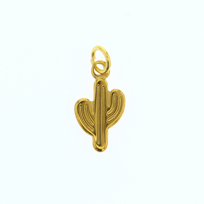 Gold Cactus Charm
