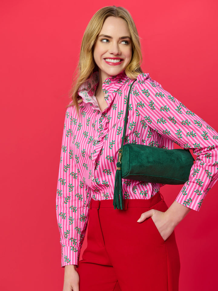 Kylie Barrel Shoulder Bag - Emerald