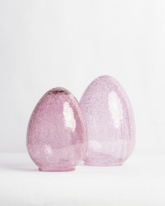 Small Amelia Glass Egg Pink 6x8