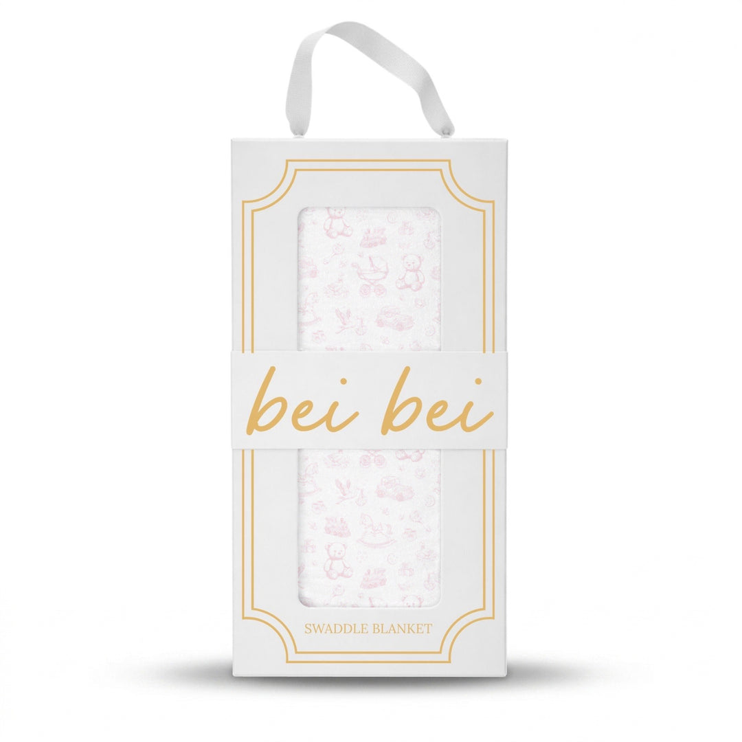Nursery Toile (Pink) - Swaddle Blanket