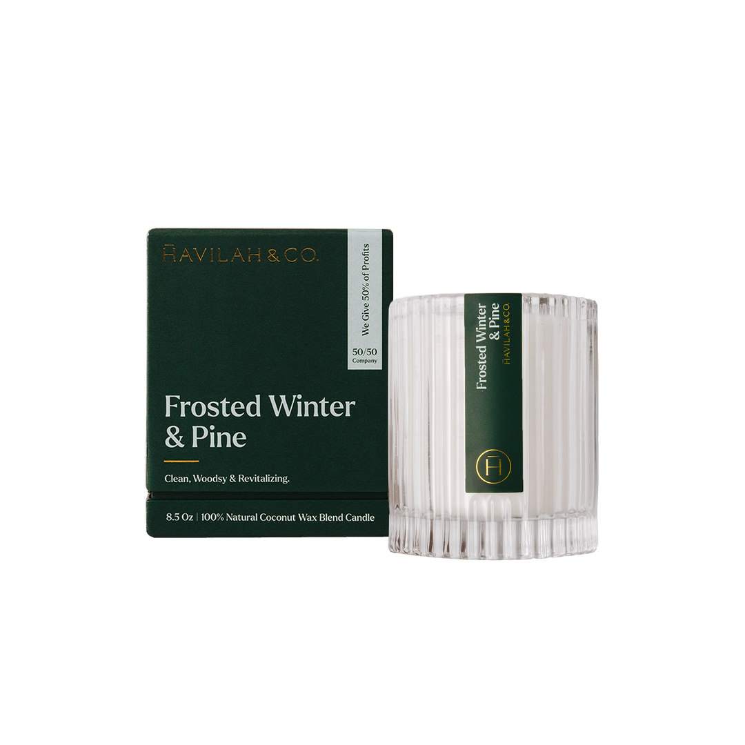 Frosted Winter &amp; Pine Candle 8.5oz