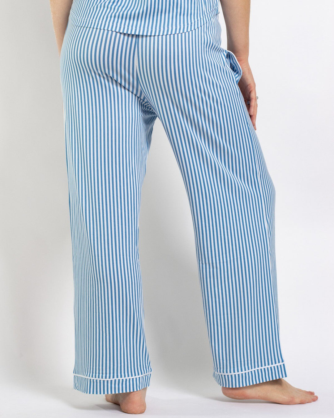 Blue and White Pinstripe Sleep Pants
