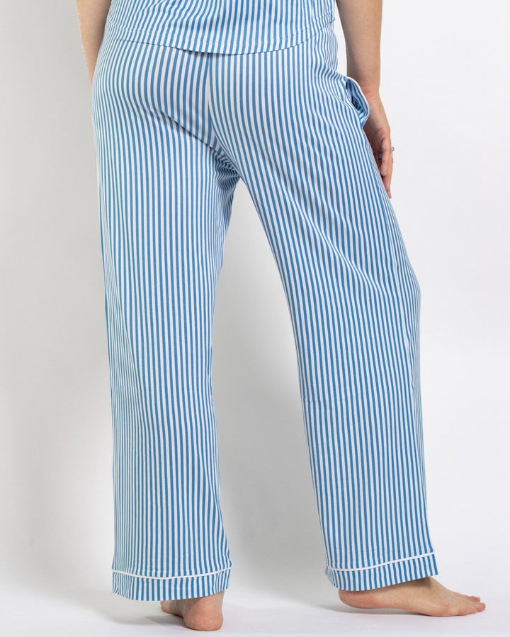 Blue and White Pinstripe Sleep Pants