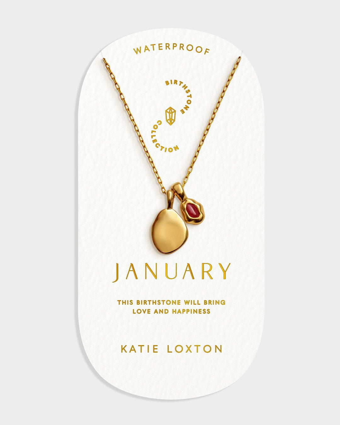 Birthstone Necklace - January - Garnet