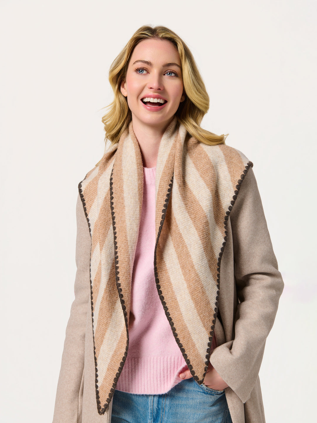 Joy Large Triangle Scarf - Oatmeal