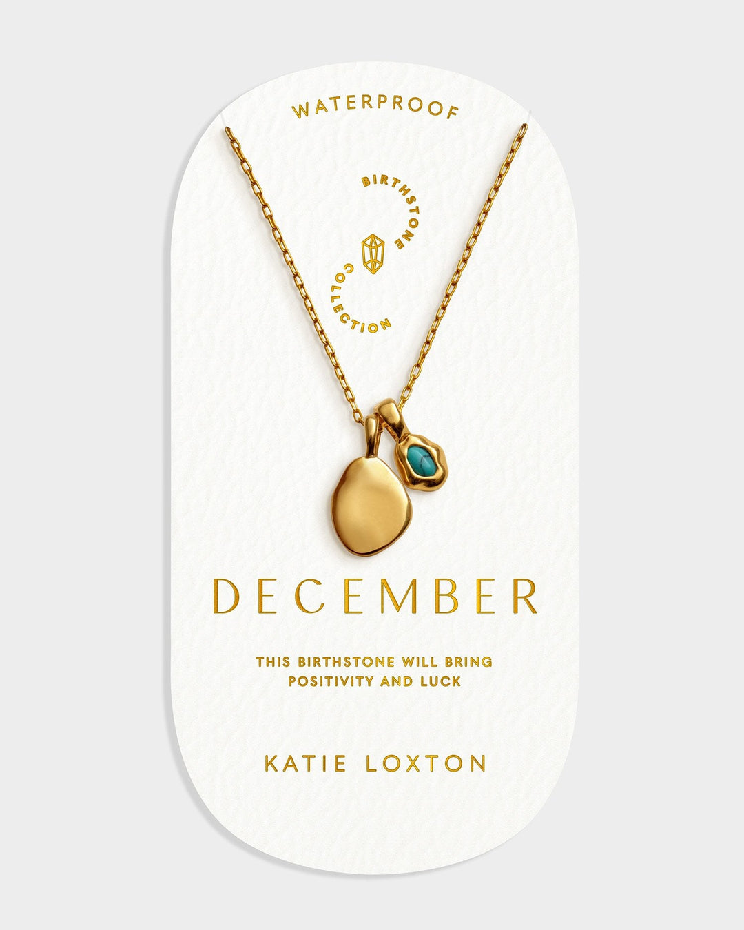 Birthstone Necklace - December - Turquoise