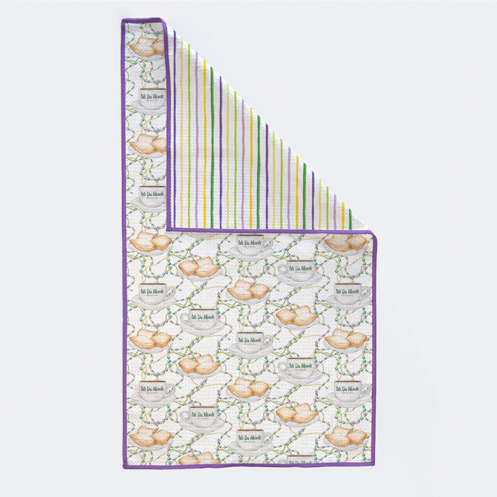 Beads & Beignets Kitchen Towel