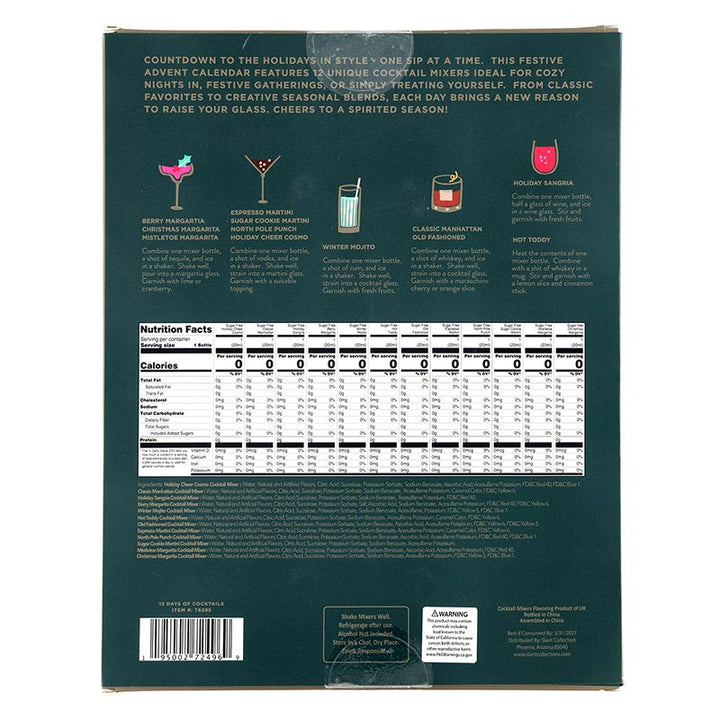 12 Cocktails Calendar