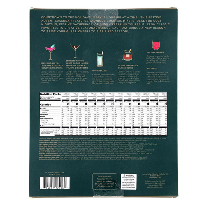 12 Cocktails Calendar