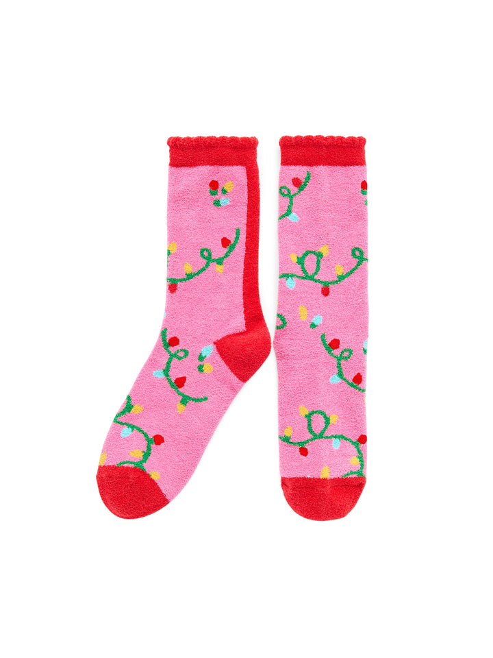 String Lights Socks - Pink