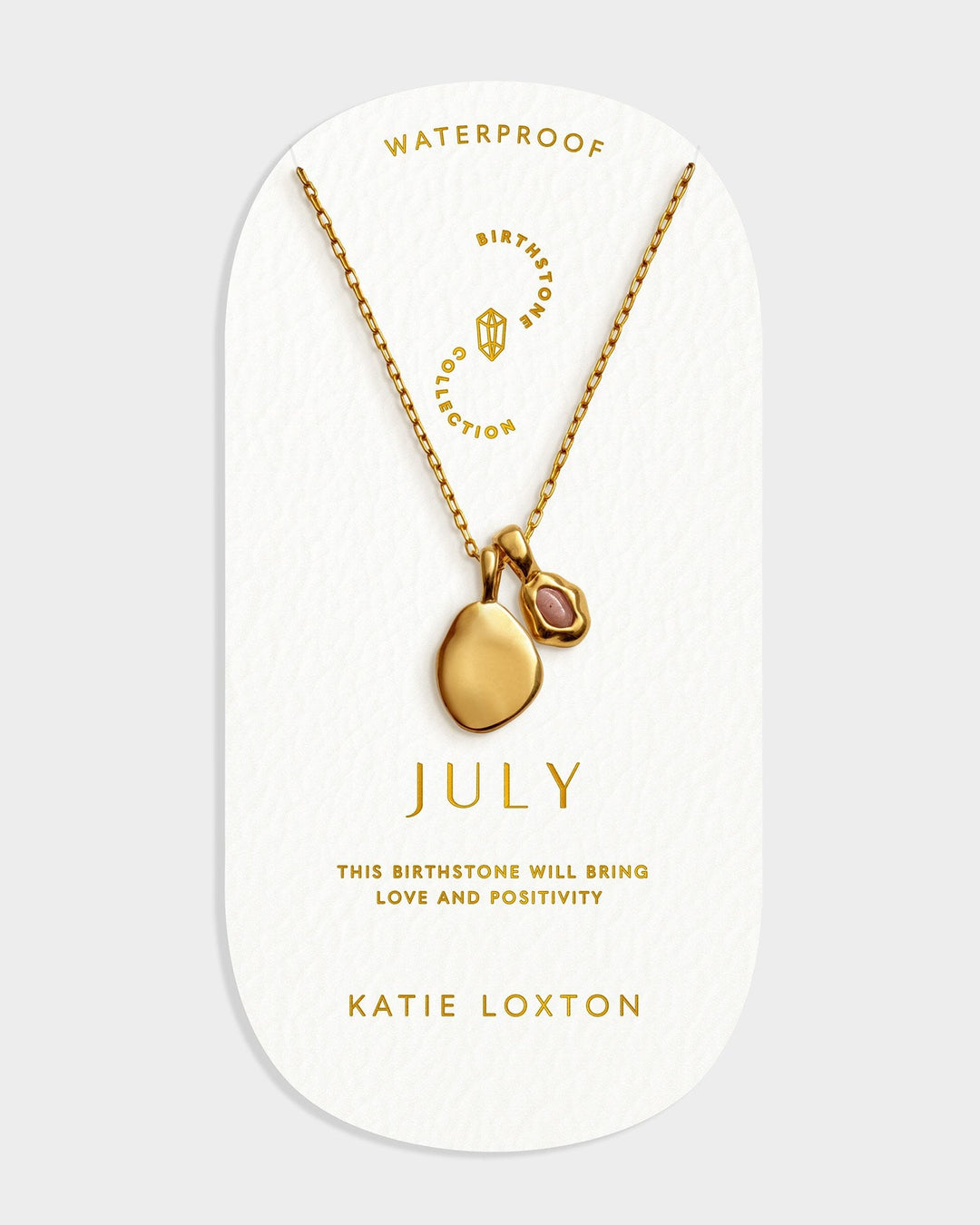 Birthstone Necklace - July - Sunstone