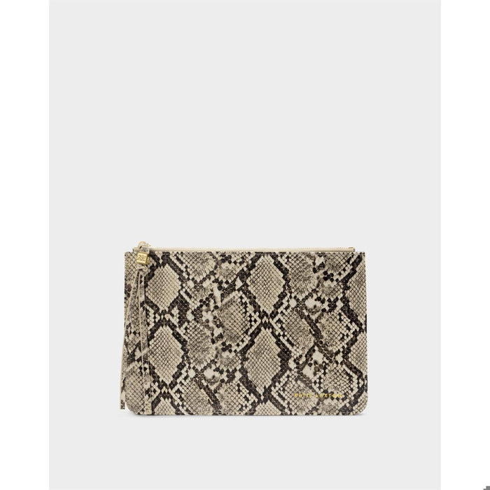 Tassel Charm Pouch - Faux Snake