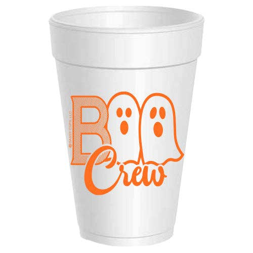 Boo Crew Styrofoam Cup Orange - Set of 10