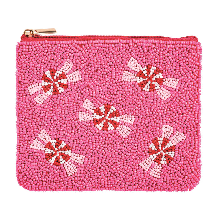 Peppermint Pink Holiday Beaded Case