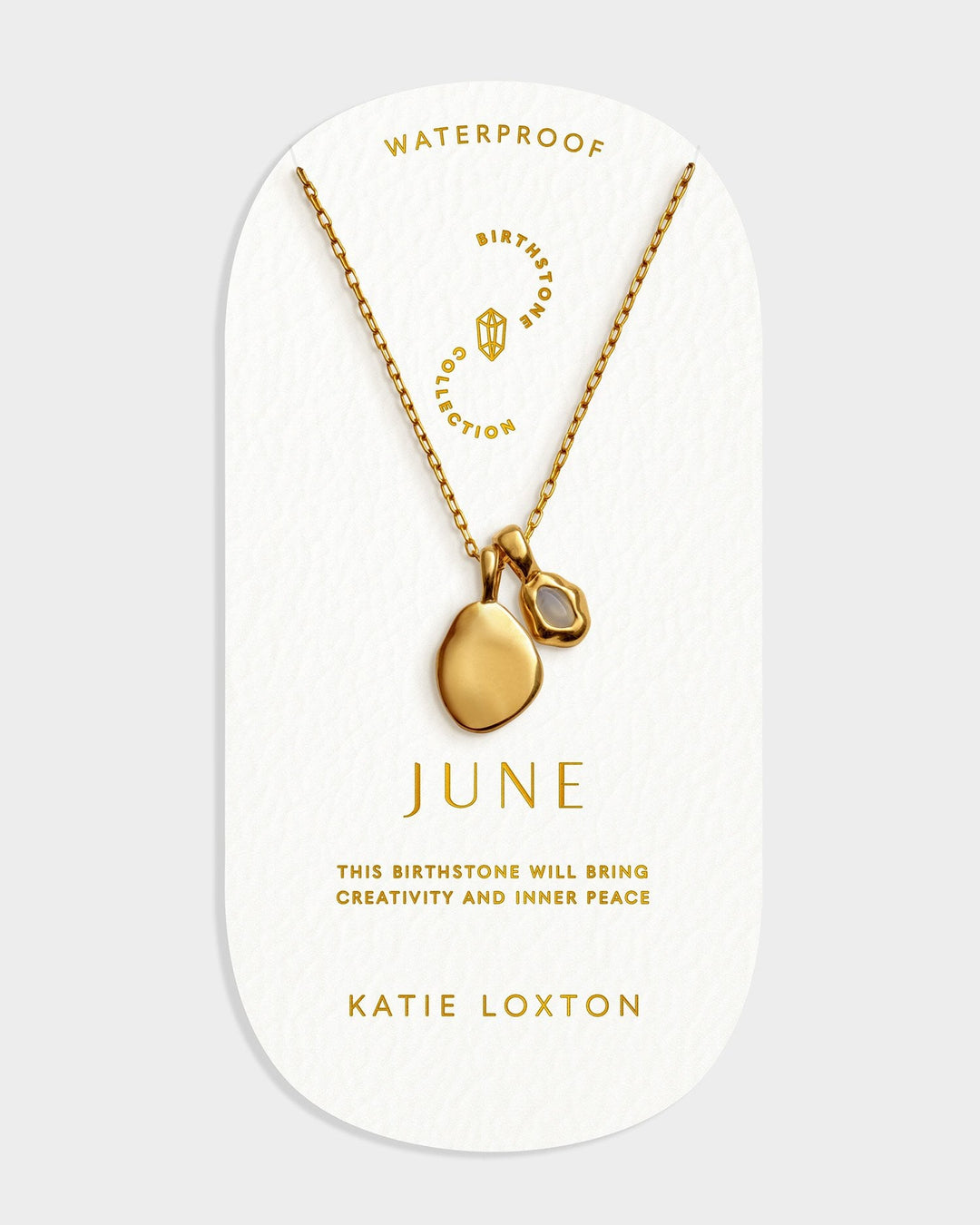 Birthstone Necklace - June - Moonstone