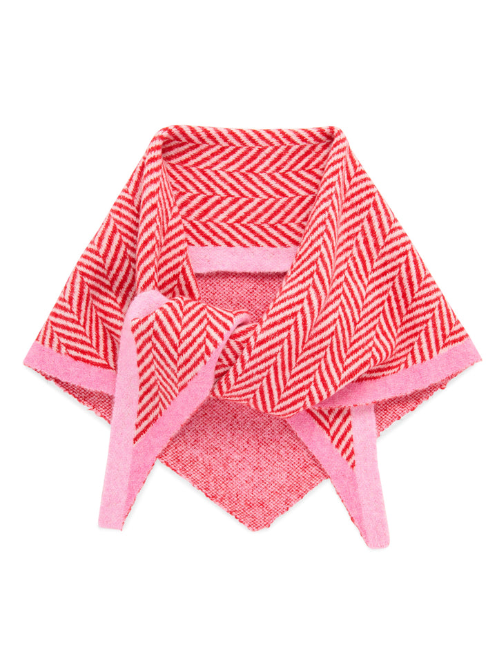 Ziggy Triangle Scarf - Red
