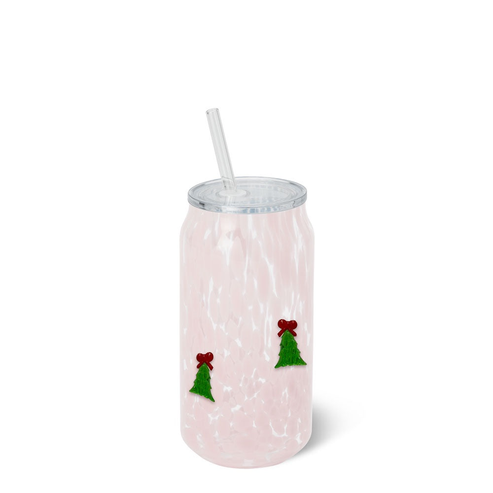 Christmas Trees Charm Soda Glass 16oz