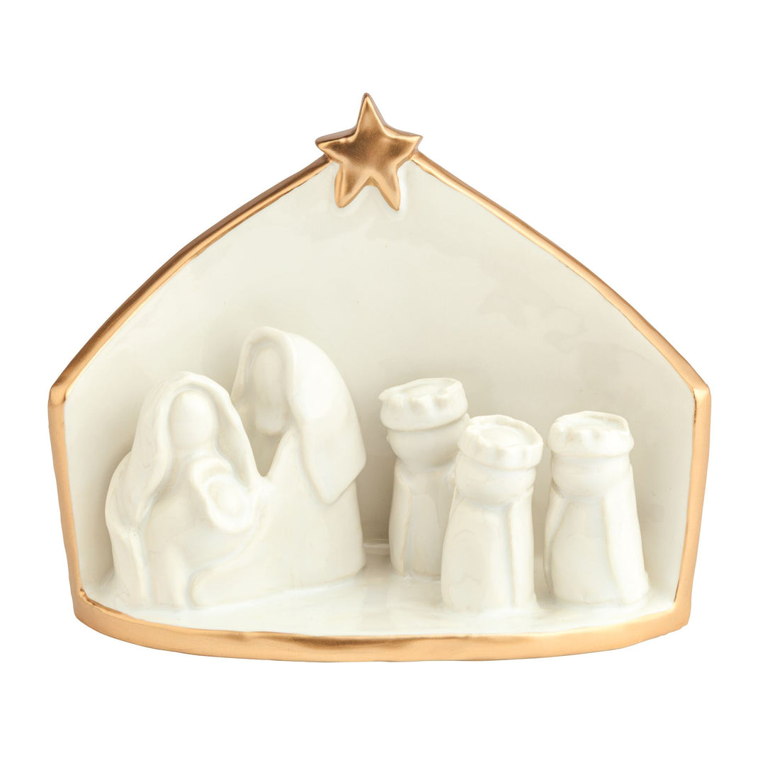 Gold Edge Nativity Scene