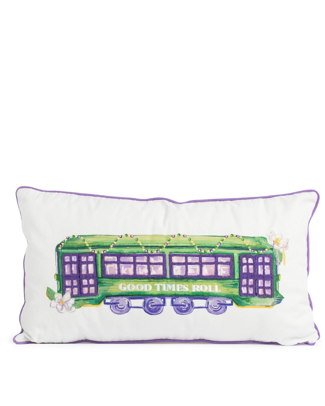 Mardi Streetcar Lumbar Pillow