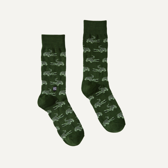Bonfolk Green Gator Socks