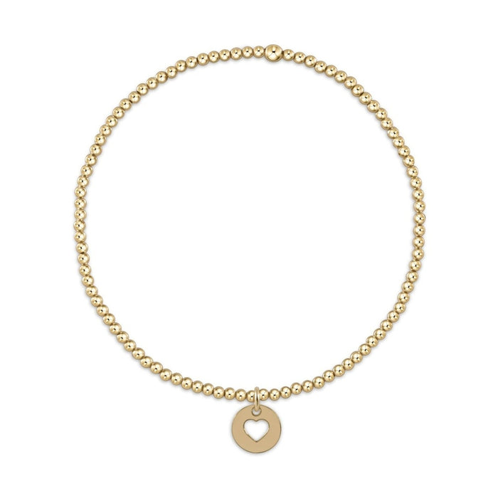 Gold 2mm Bracelet Love Small Gold Disc