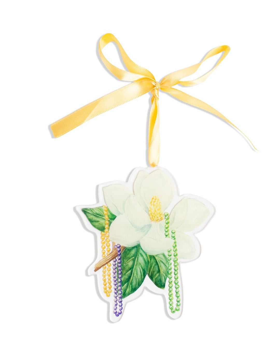Mardi Magnolia Acrylic Ornament