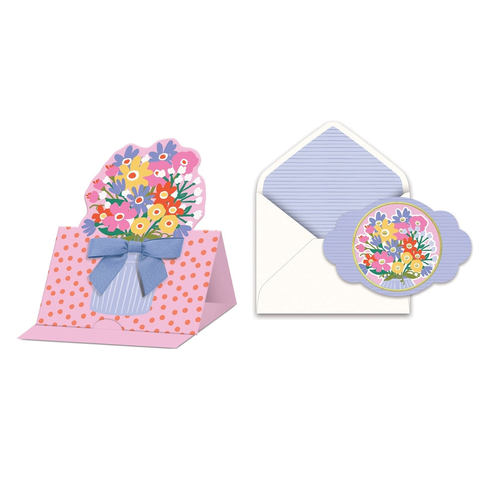 Bow-tiful Flowers Deluxe Greeting Card