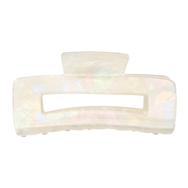 White Marble Claw Clip