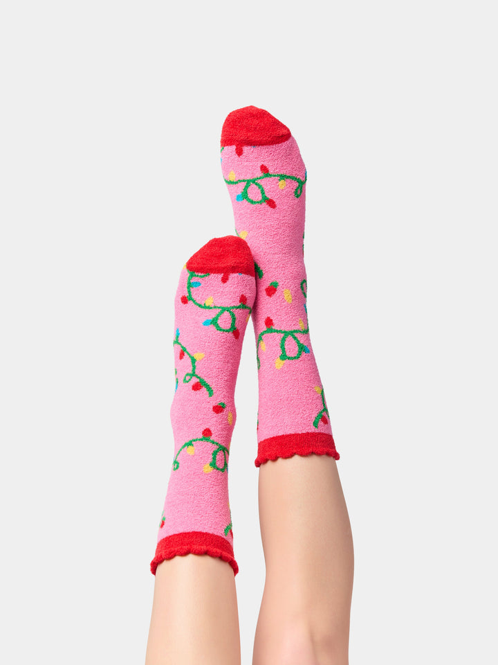 String Lights Socks - Pink