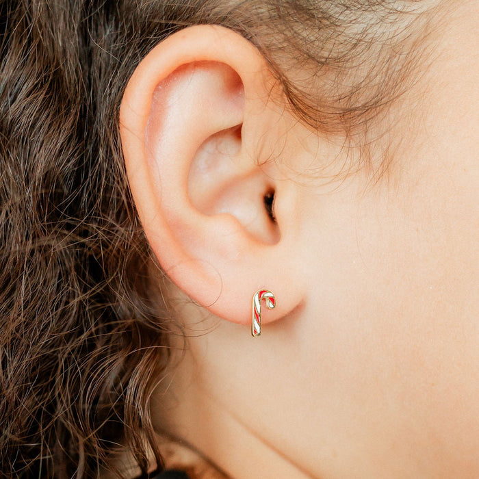 Screwback Stud - Peppermint Twist