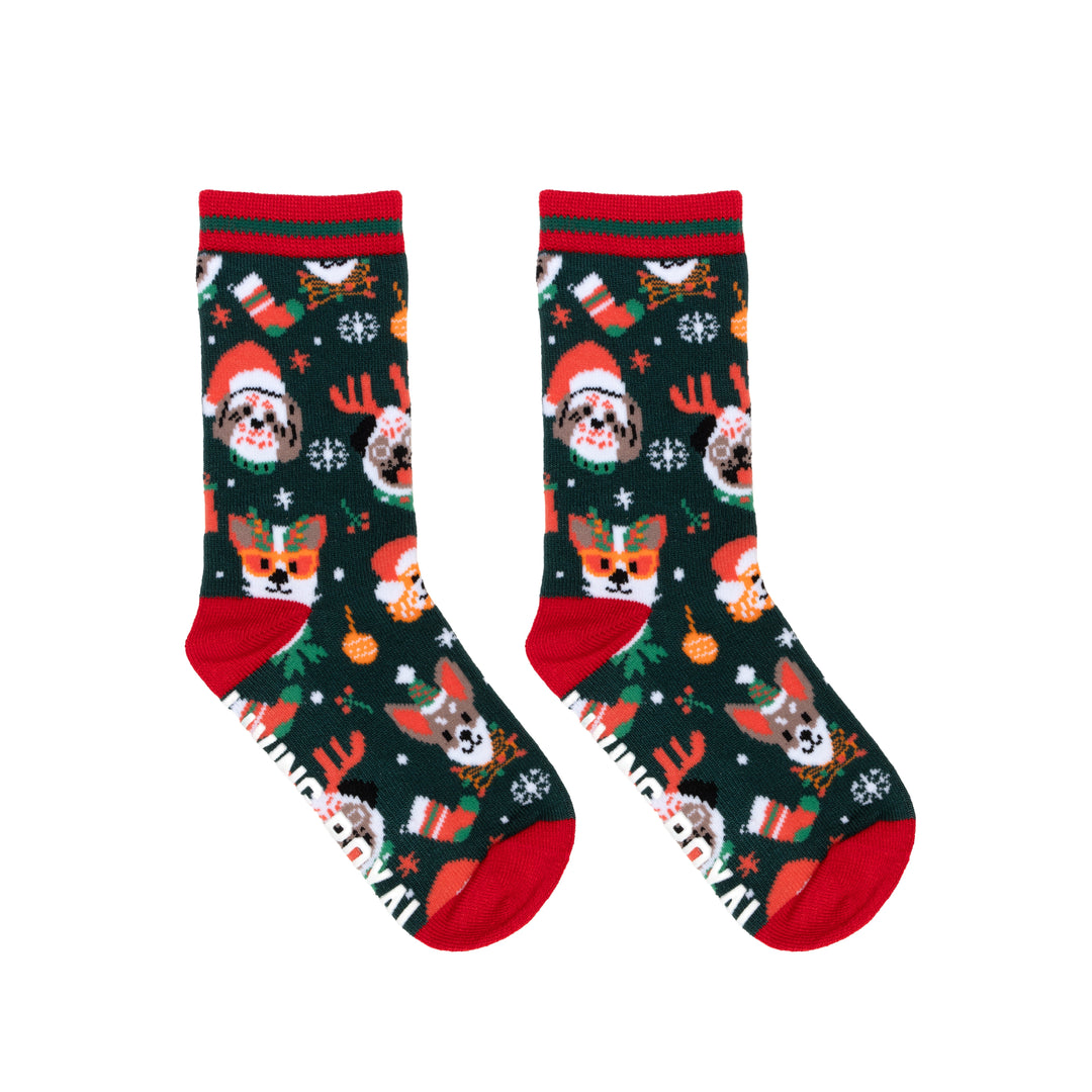 Kids - Holiday Dog Bamboo Socks
