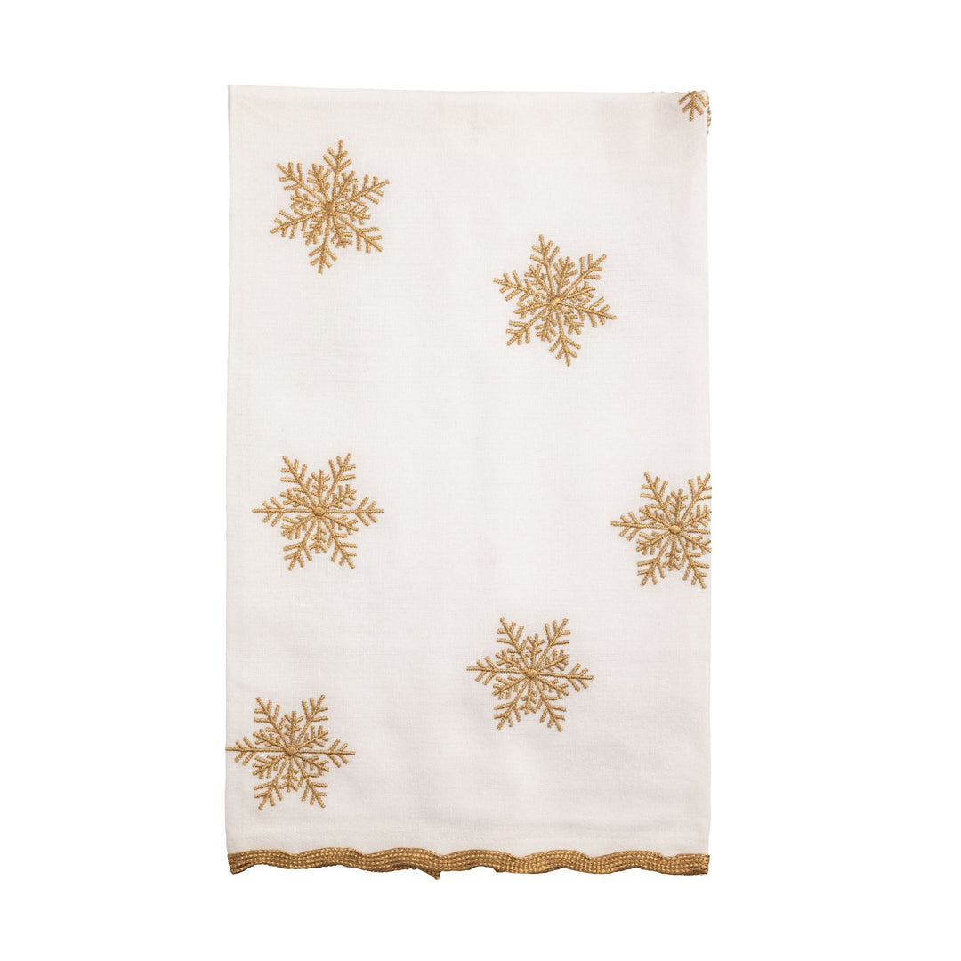 Star Gold Christmas Embroidery Towel